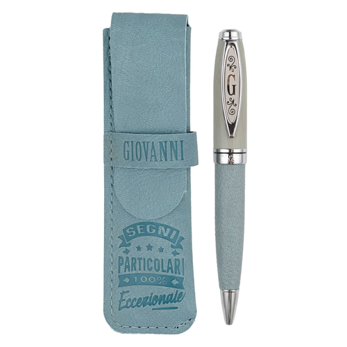 ✍️ Penna in Bamboo Personalizzata con Astuccio in Simil Pelle