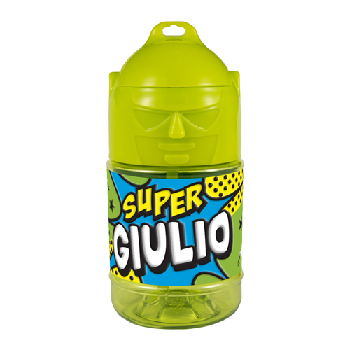 🦸♂️ Borraccia con Cannuccia Personalizzata Super Eroe 300 ml