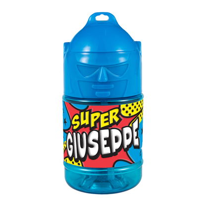 🦸♂️ Borraccia con Cannuccia Personalizzata Super Eroe 300 ml