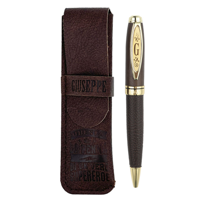 ✍️ Penna in Bamboo Personalizzata con Astuccio in Simil Pelle