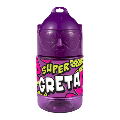 🦸♂️ Borraccia con Cannuccia Personalizzata Super Eroe 300 ml