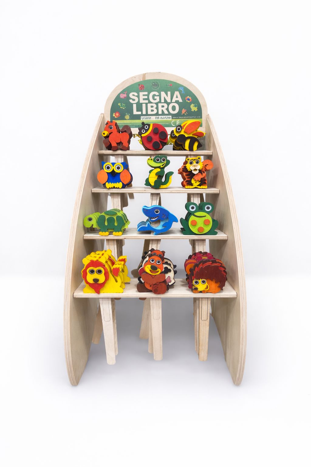 Ferma Libro legno figure Animali