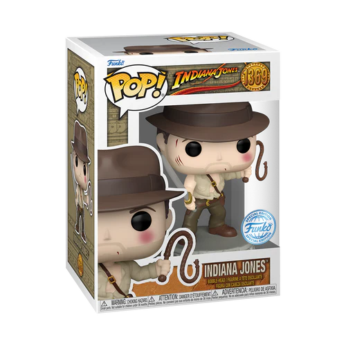 INDIANA JONES - POP FUNKO VINYL FIGURE 1369 INDIANA JONES W/ WHIP 9CM GA EXCL