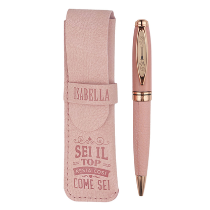 ✍️ Penna in Bamboo Personalizzata con Astuccio in Simil Pelle