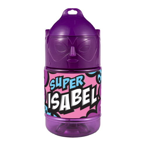 🦸♂️ Borraccia con Cannuccia Personalizzata Super Eroe 300 ml