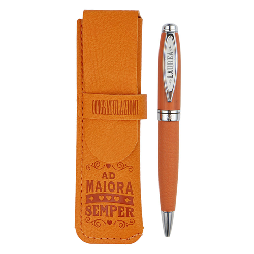 ✍️ Penna in Bamboo Personalizzata con Astuccio in Simil Pelle