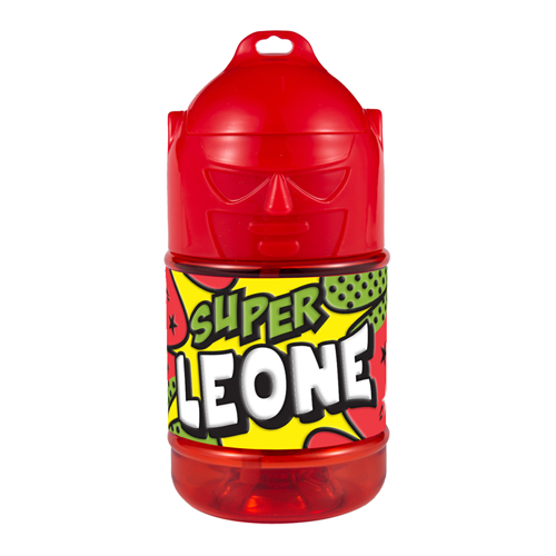 🦸♂️ Borraccia con Cannuccia Personalizzata Super Eroe 300 ml