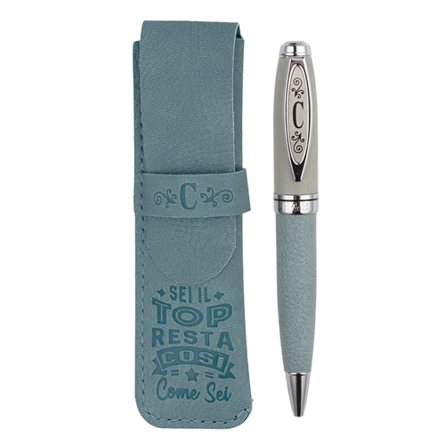 ✍️ Penna in Bamboo Personalizzata con Astuccio in Simil Pelle