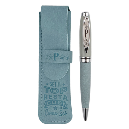 ✍️ Penna in Bamboo Personalizzata con Astuccio in Simil Pelle