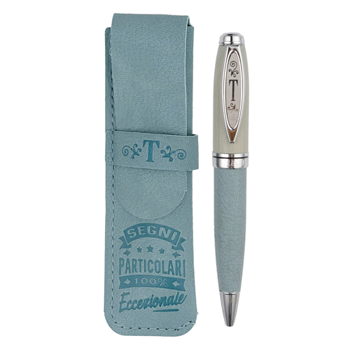 ✍️ Penna in Bamboo Personalizzata con Astuccio in Simil Pelle