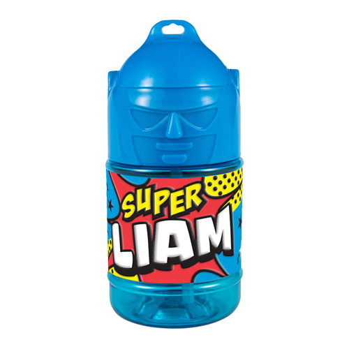 🦸♂️ Borraccia con Cannuccia Personalizzata Super Eroe 300 ml