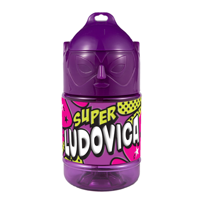 🦸♂️ Borraccia con Cannuccia Personalizzata Super Eroe 300 ml