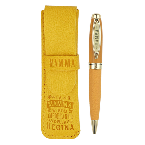 ✍️ Penna in Bamboo Personalizzata con Astuccio in Simil Pelle