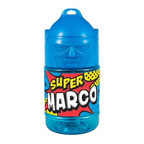 🦸♂️ Borraccia con Cannuccia Personalizzata Super Eroe 300 ml