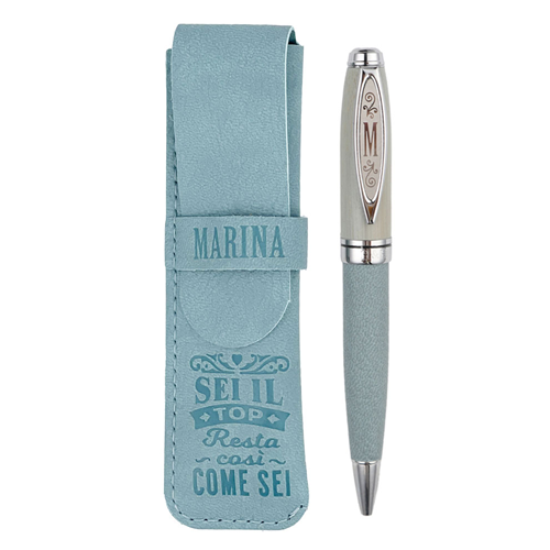 ✍️ Penna in Bamboo Personalizzata con Astuccio in Simil Pelle