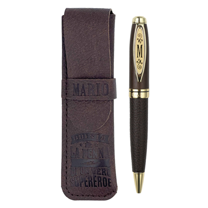 ✍️ Penna in Bamboo Personalizzata con Astuccio in Simil Pelle