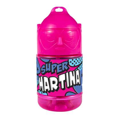 🦸♂️ Borraccia con Cannuccia Personalizzata Super Eroe 300 ml
