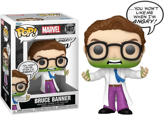 MARVEL - POP FUNKO VINYL FIGURE 1417 BRUCE BANNER (DON'T MAKE ME ANGRY) 9CM