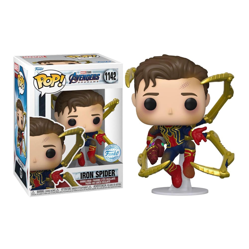 MARVEL: AVENGERS ENDGAME - POP FUNKO VINYL FIGURE 1142 IRON SPIDER (UNMASKED) 9CM GA EXCL
