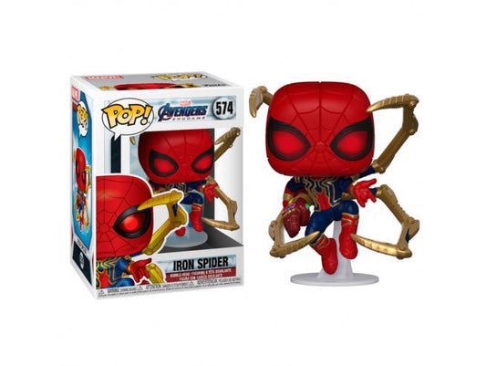 MARVEL: AVENGERS ENDGAME - POP FUNKO VINYL FIGURE 574 IRON SPIDER W/ NANO GAUNTLET 9CM