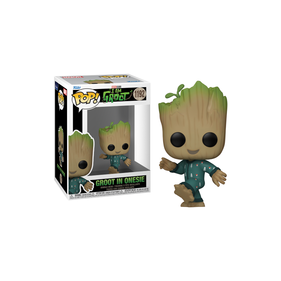 MARVEL: I AM GROOT - POP FUNKO VINYL FIGURE 1192 GROOT PJS (DANCING) 9CM