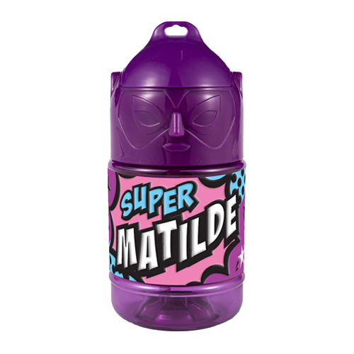 🦸♂️ Borraccia con Cannuccia Personalizzata Super Eroe 300 ml