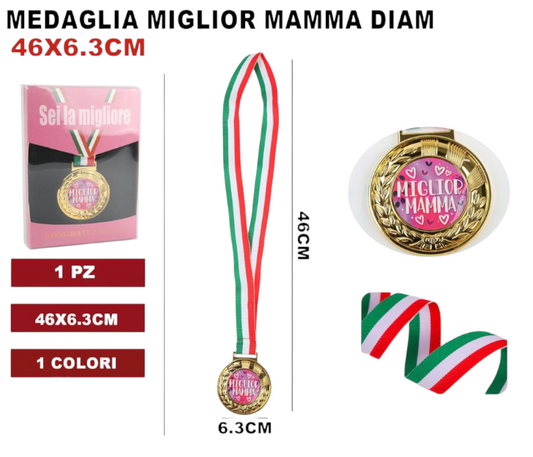 MEDAGLIA MIGLIOR MAMMA DIAM.6.3CM