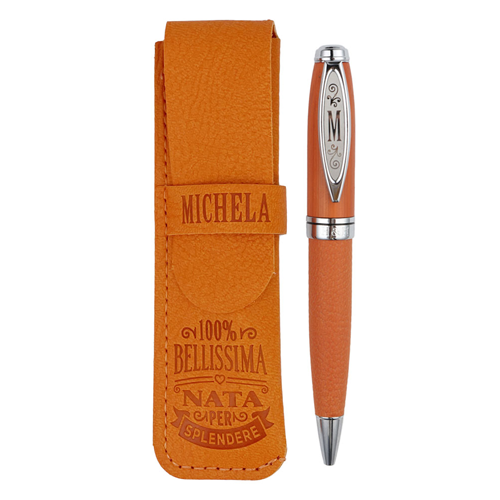 ✍️ Penna in Bamboo Personalizzata con Astuccio in Simil Pelle