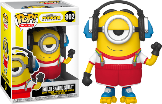 MINIONS: THE RISE OF GRU - POP FUNKO VINYL FIGURE 902 ROLLER SKATING STUART 9CM