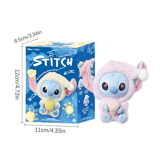 Stitch Eating Something Before Sleep Portachiavi Miniso Blind Box 1pz