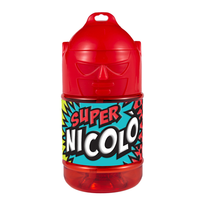 🦸♂️ Borraccia con Cannuccia Personalizzata Super Eroe 300 ml
