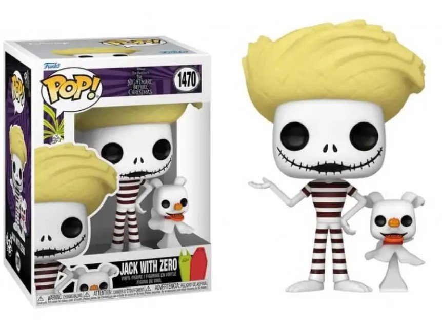 NIGHTMARE BEFORE CHRISTMAS - POP & BUDDY FUNKO VINYL FIGURE 1470 JACK W/ZERO (BEACH)
