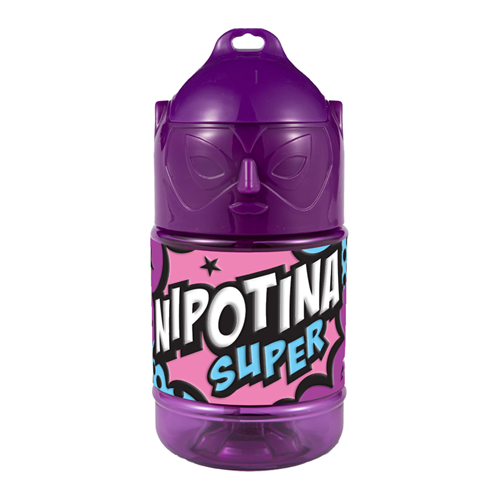 🦸♂️ Borraccia con Cannuccia Personalizzata Super Eroe 300 ml