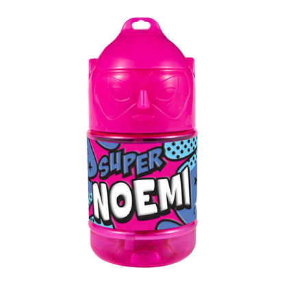 🦸♂️ Borraccia con Cannuccia Personalizzata Super Eroe 300 ml