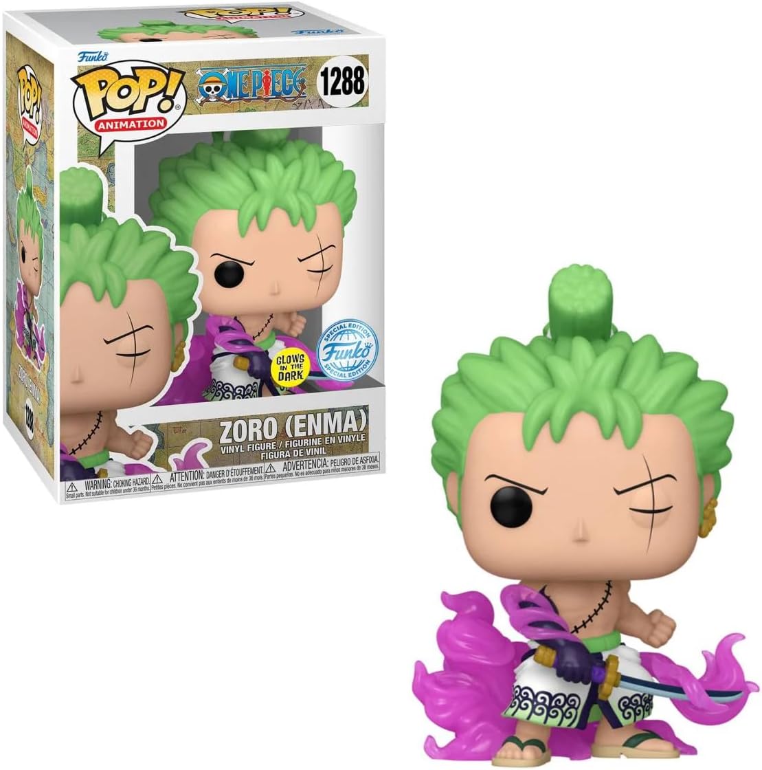 ONE PIECE - POP FUNKO VINYL FIGURE 1288 ZORO ENMA (GW) 9CM GA EXCL