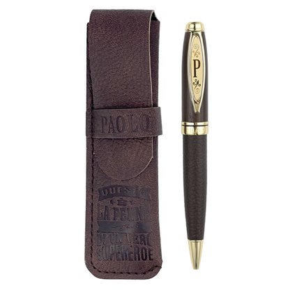 ✍️ Penna in Bamboo Personalizzata con Astuccio in Simil Pelle