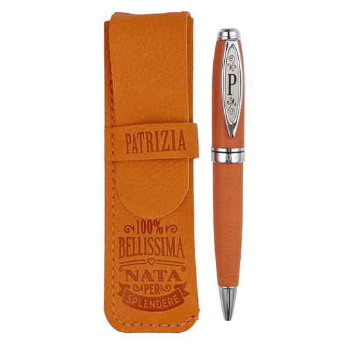 ✍️ Penna in Bamboo Personalizzata con Astuccio in Simil Pelle