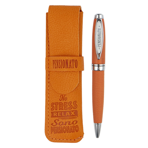 ✍️ Penna in Bamboo Personalizzata con Astuccio in Simil Pelle