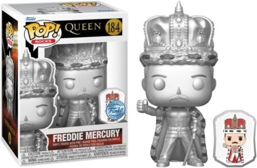 QUEEN - POP FUNKO VINYL FIGURE 184 FREDDIE MERCURY KING (PLT) W/PIN 9CM GA EXCL