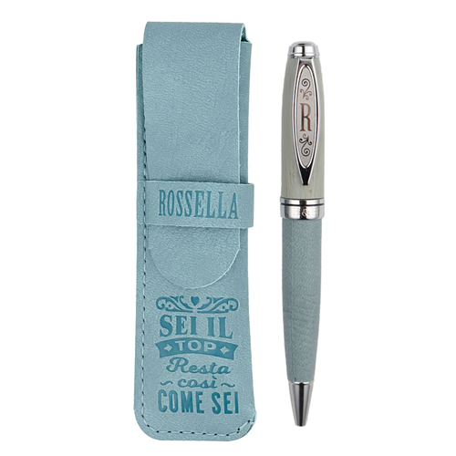 ✍️ Penna in Bamboo Personalizzata con Astuccio in Simil Pelle