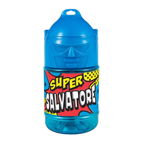 🦸♂️ Borraccia con Cannuccia Personalizzata Super Eroe 300 ml