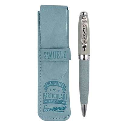 ✍️ Penna in Bamboo Personalizzata con Astuccio in Simil Pelle