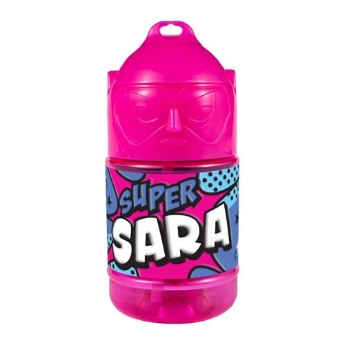 🦸♂️ Borraccia con Cannuccia Personalizzata Super Eroe 300 ml