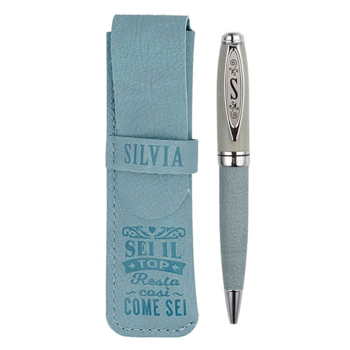 ✍️ Penna in Bamboo Personalizzata con Astuccio in Simil Pelle