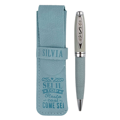 ✍️ Penna in Bamboo Personalizzata con Astuccio in Simil Pelle