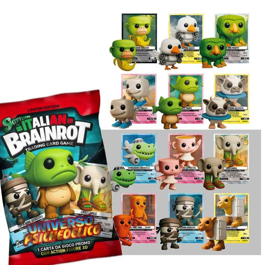 SKIFIDOL ITALIAN BRAINROT W1 ACTION FIGURE  3D + SPECIAL PROMO CARD UNIVERSO PSICHEDELICO