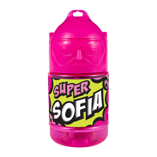 🦸♂️ Borraccia con Cannuccia Personalizzata Super Eroe 300 ml