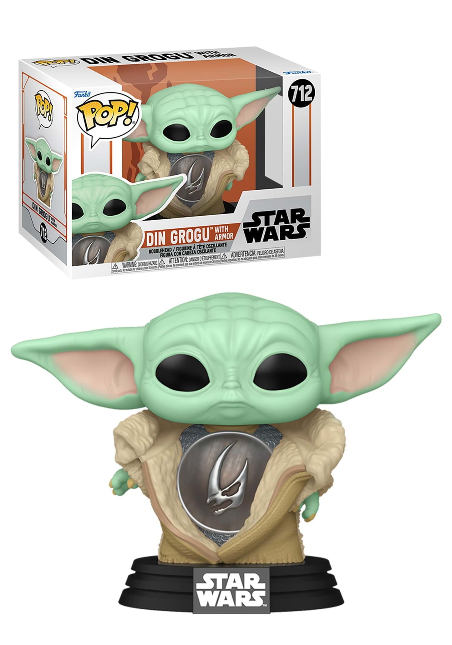 STAR WARS: THE MANDALORIAN - POP FUNKO VINYL FIGURE 712 GROGU (ARMOR) 9CM