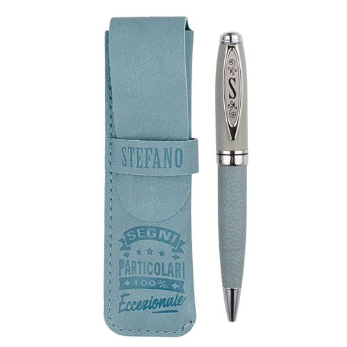 ✍️ Penna in Bamboo Personalizzata con Astuccio in Simil Pelle