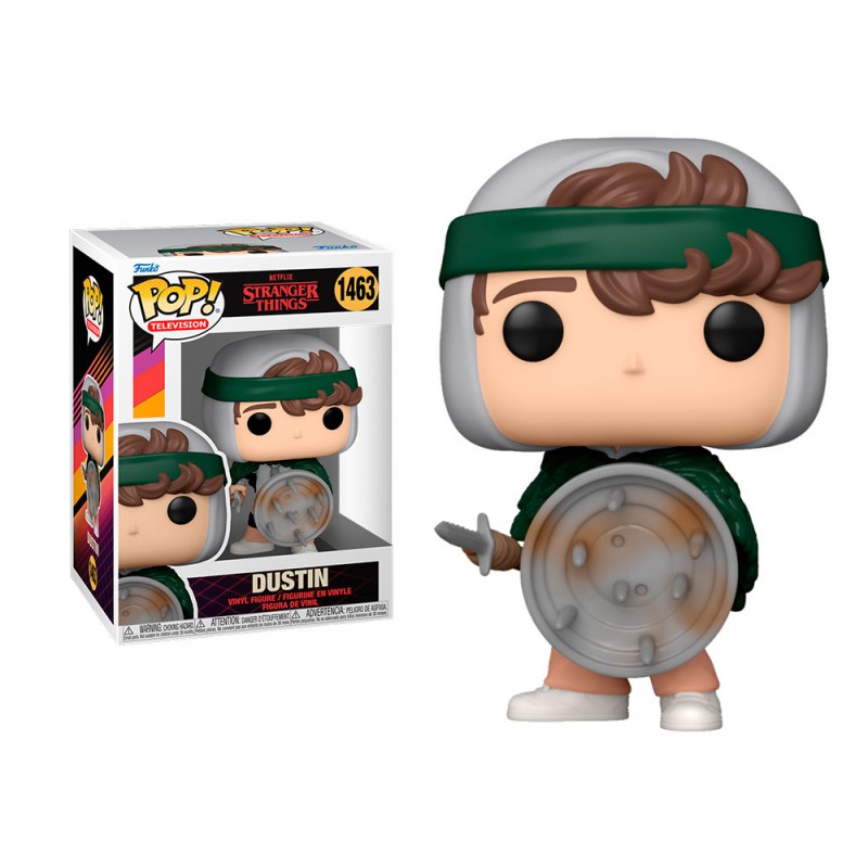 STRANGER THINGS 4 - POP FUNKO VINYL FIGURE 1463 HUNTER DUSTIN W/SHIELD9CM